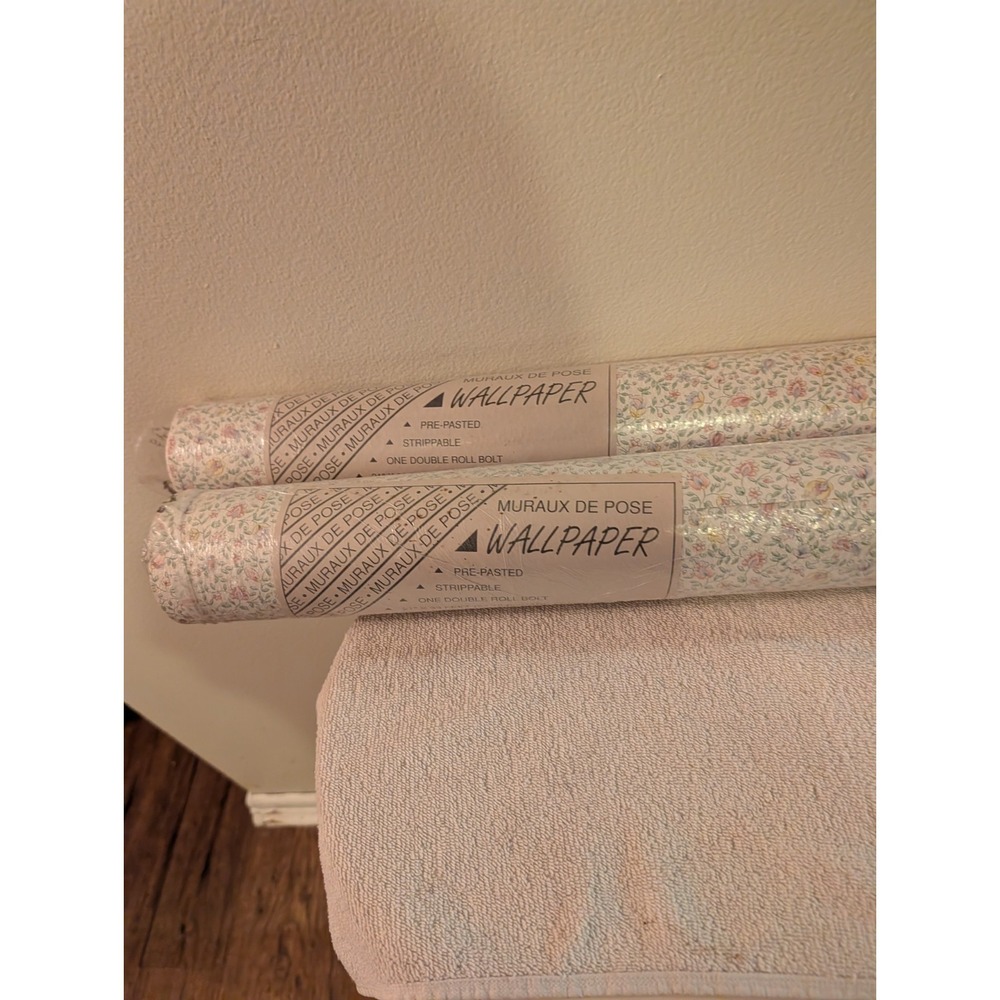 VTG  Wallpaper  Muraux De Pose Floral Cottagecore 2 Dbl Rolls NOS Prepasted Germ